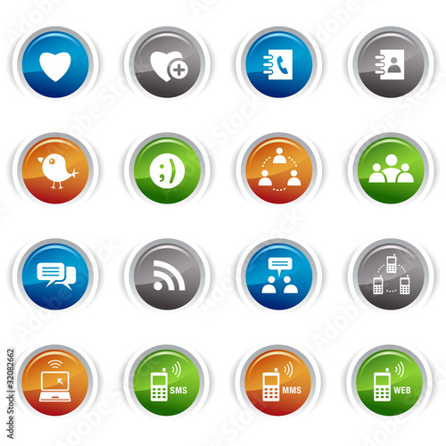 Glossy Buttons - Social media icons