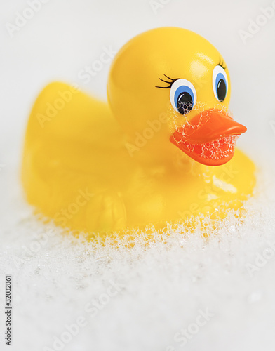 Bathtime rubber ducky and bubble fun!