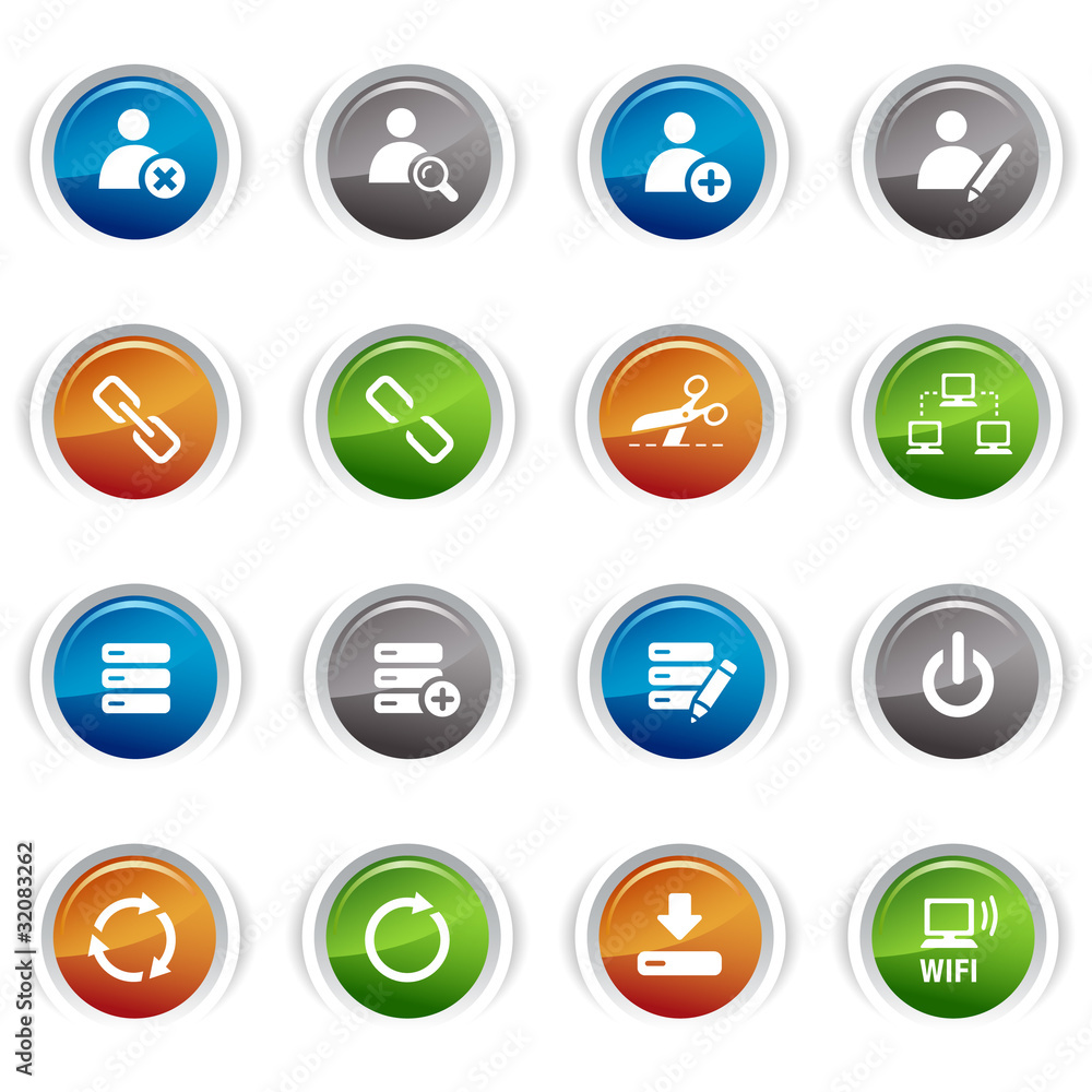 Glossy buttons - classic web icons Glossy buttons - classic web icons