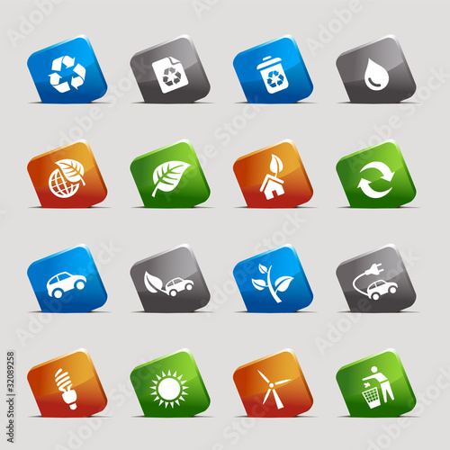 Cut Squares - Ecological Icons