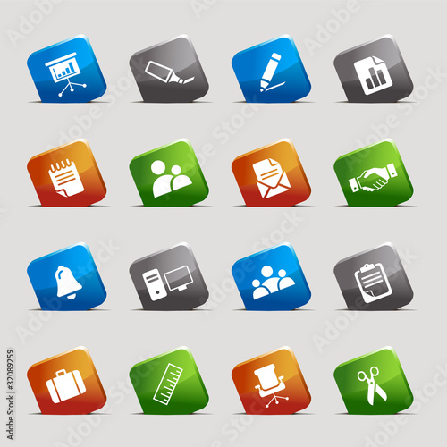 Cut Squares - Office and Business icons