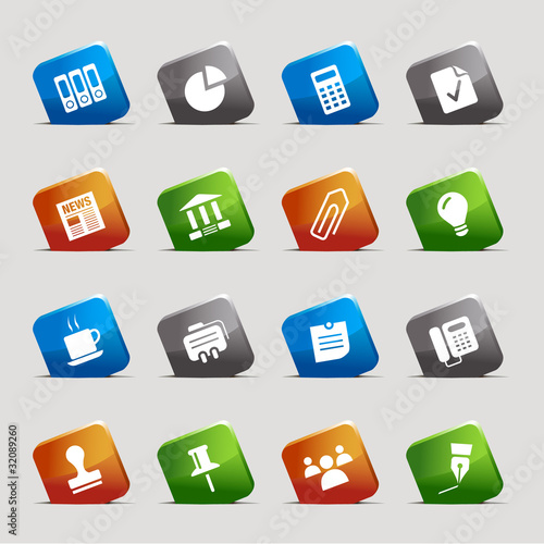 Cut Squares - Office and Business icons