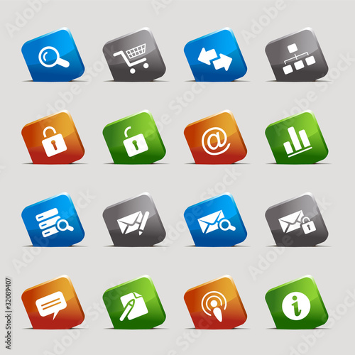 Cut Squares - classic web icons