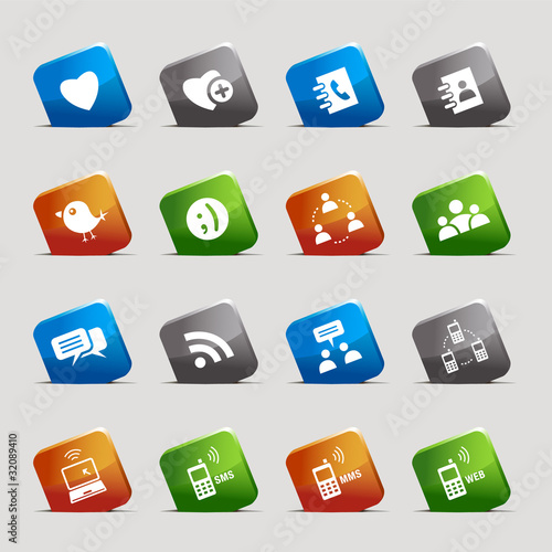 Cut Squares - Social media icons