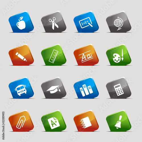 Cut Squares - School Icons