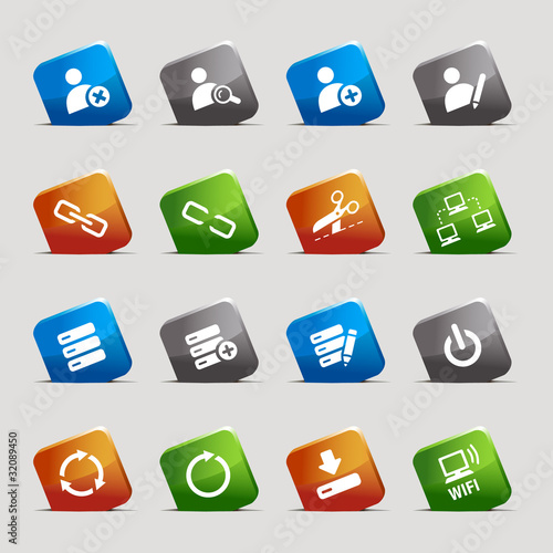 Cut Squares - Classic web icons
