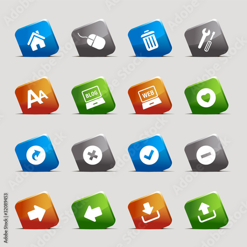 Cut Squares - Classic web icons