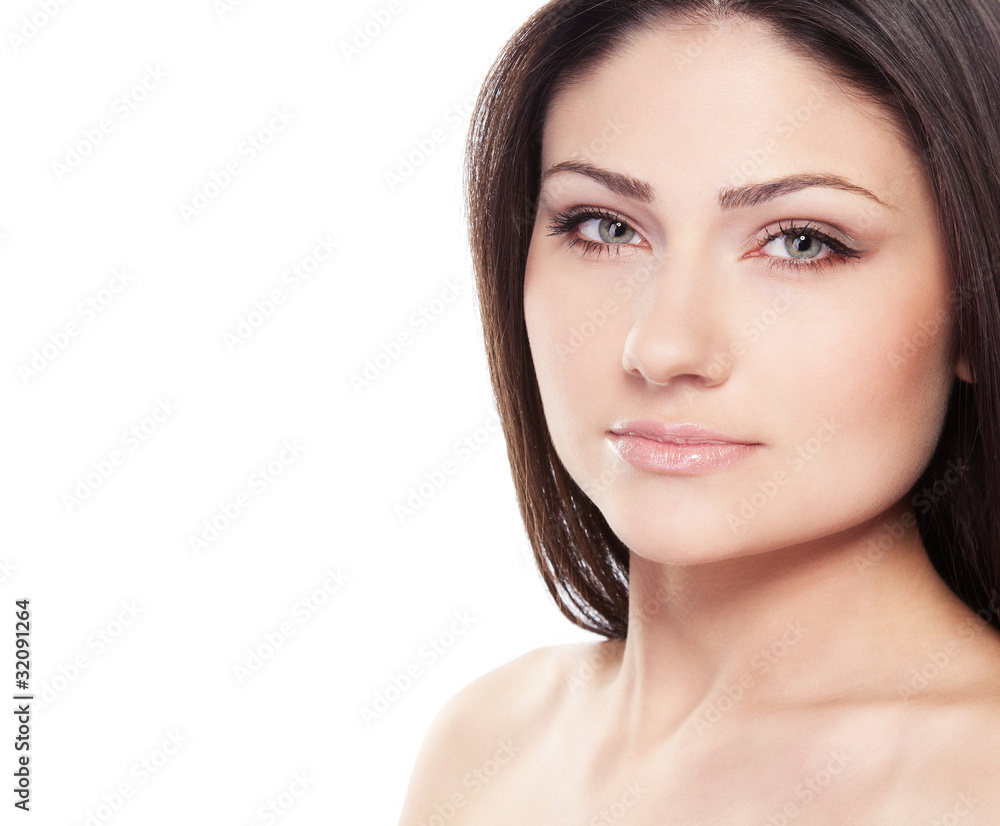 Fototapeta premium A beauty girl on the white background
