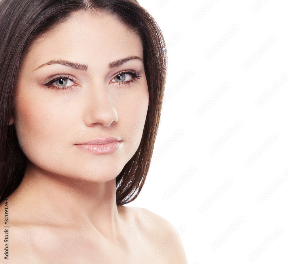 Fototapeta premium A beauty girl on the white background