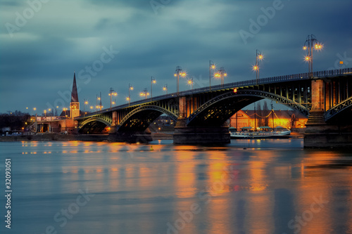 Theodor Heuss bridge Rhine Mainz. photo