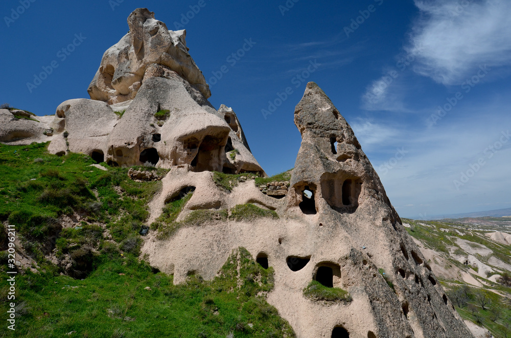 Des maisons troglodytes en Cappadoce