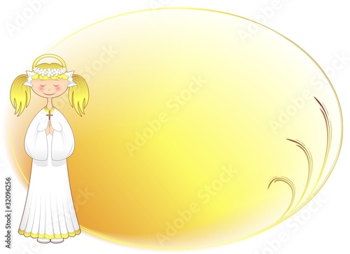 Bambina Prima Comunione Auguri-Girl First Communion Background-2