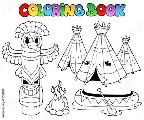 Coloring book with totem