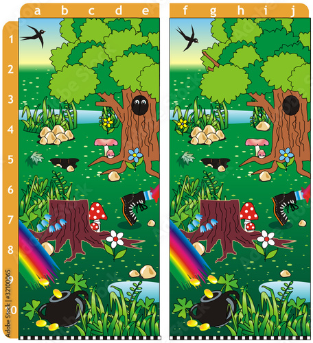 St. Patrick's Day find ten differences visual puzzle