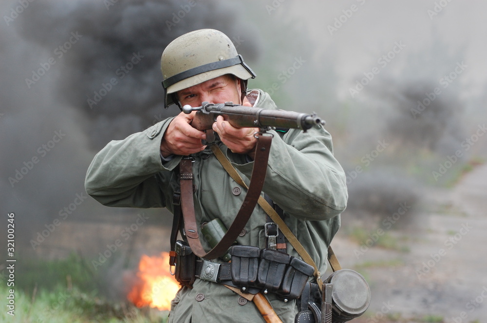 photography-poster-german-soldier-ww2-reenacting-kiev-ukraine-wall