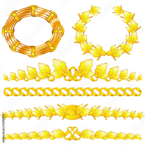 Gold wreaths and dividers