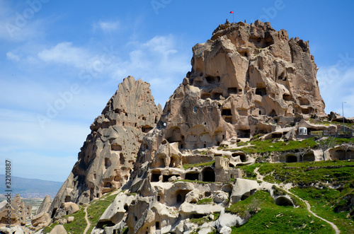En Cappadocia la forteresse de Uchisar