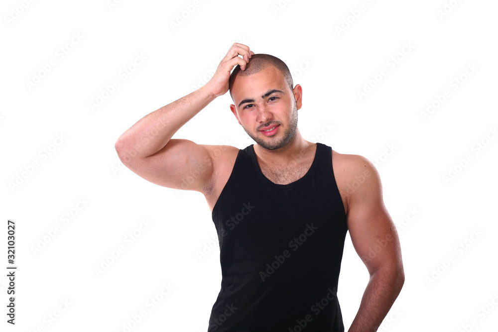 Strong Latino Man isolated Strong Latino Man isolated