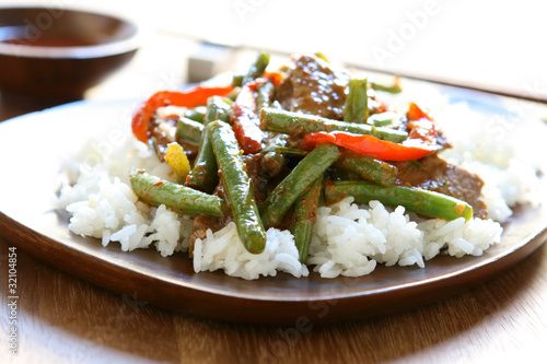 Thai Spicy Green Beans and Beef