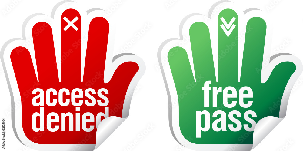 Fototapeta premium Access denied and free pass