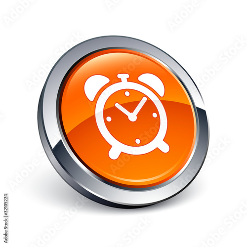 icône bouton internet horloge réveil