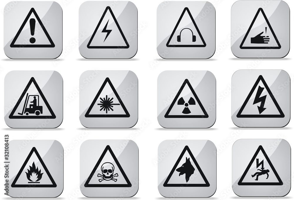 boutons panneau danger boutons panneau danger