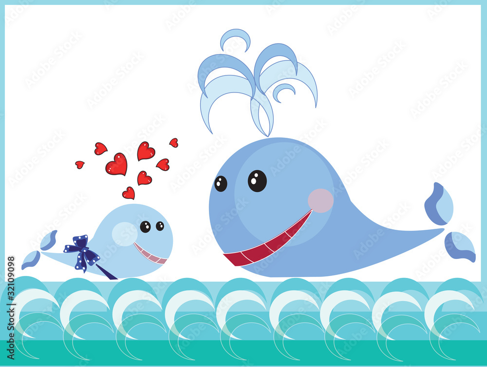 Obraz premium Two whales