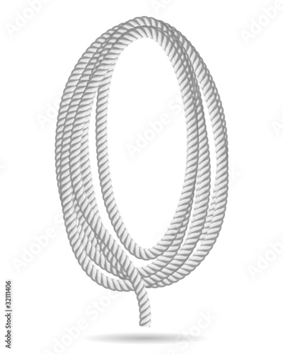 rope on a white background