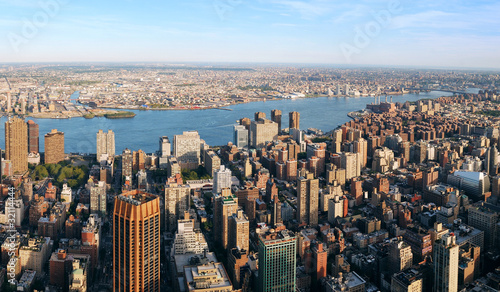 Fototapeta Naklejka Na Ścianę i Meble -  Manhattan panorama aerial view