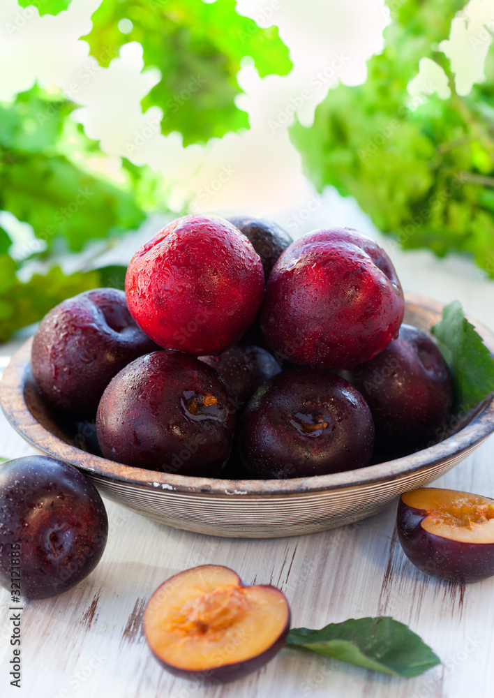 fresh plums fresh plums