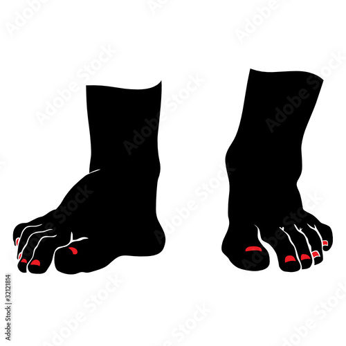 human foot vector illustration