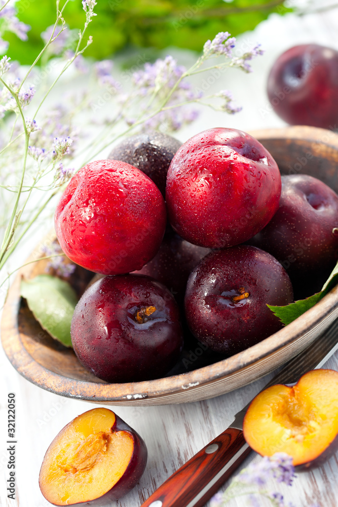 fresh plums fresh plums
