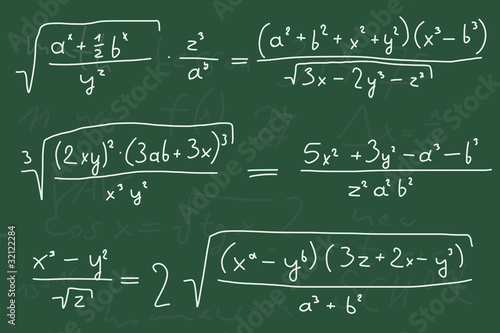 Math blackboard doodle illustration photo