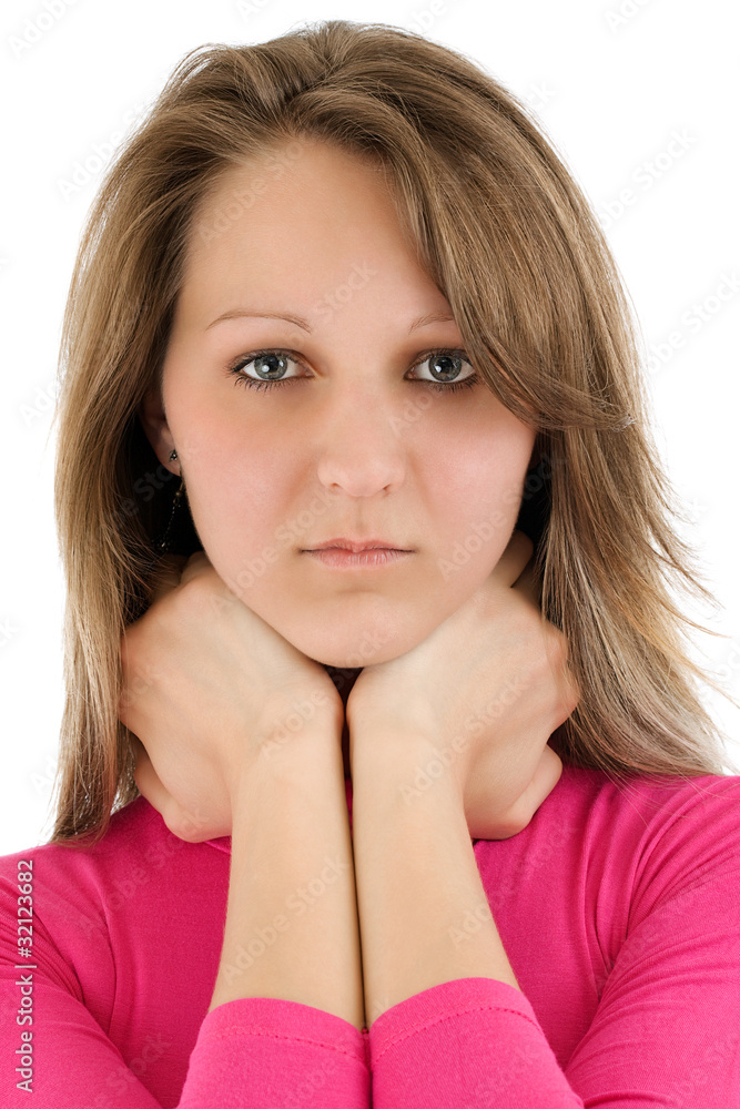 Portrait of an young serious woman Portrait of an young serious woman