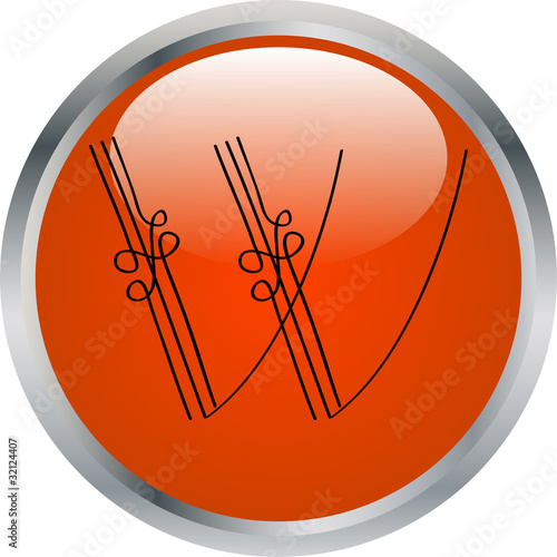 letter in button - vector