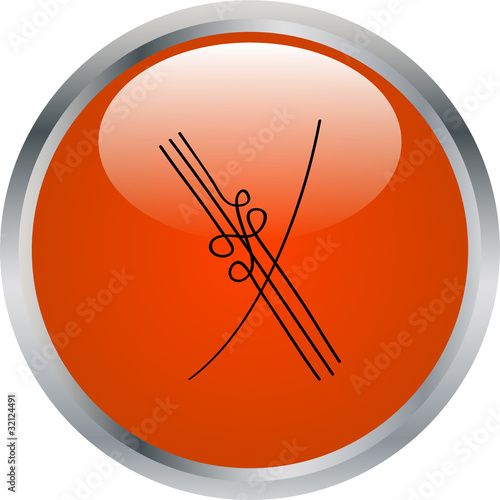letter in button - vector