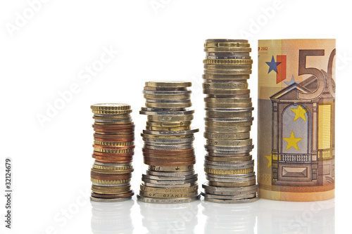 banknot euro i inne monety