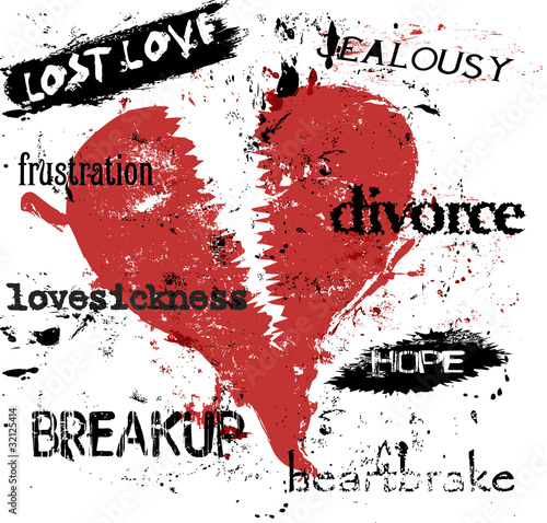 lovesickness concept, vector illustration