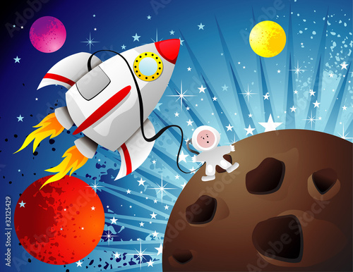 nave espacial en vector