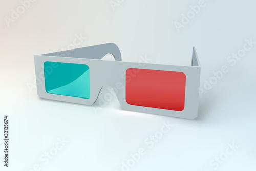 3D glasses. Realistic vector illustration