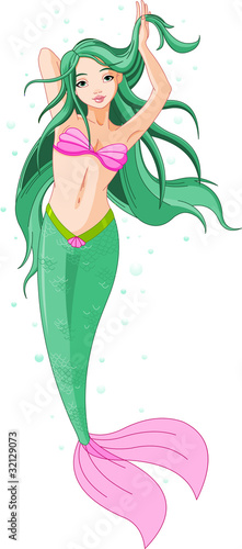 Mermaid Girl under the sea #32129073