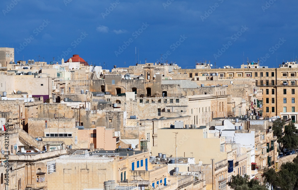 Top view of Valletta