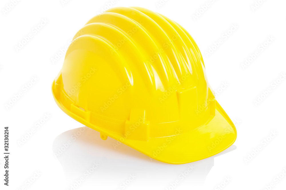 Fototapeta premium Yellow helmet with clipping path