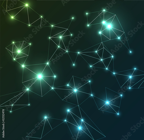 Vector Abstract colorful background with lights and lines