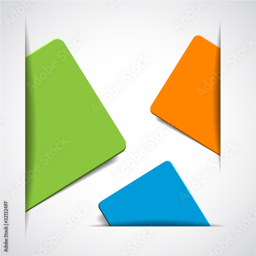 vector empty colorful paper cards