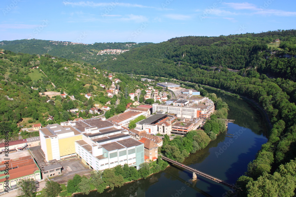 Le Doubs depuis la citadelle de Besançon