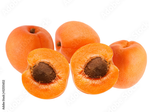 apricot isolated on white background