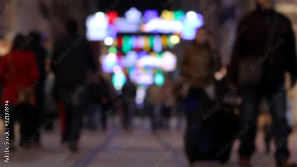 crowd walking at night 3 crowd walking at night 3