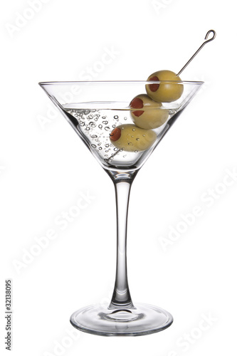 Olive Martini with Bubbles