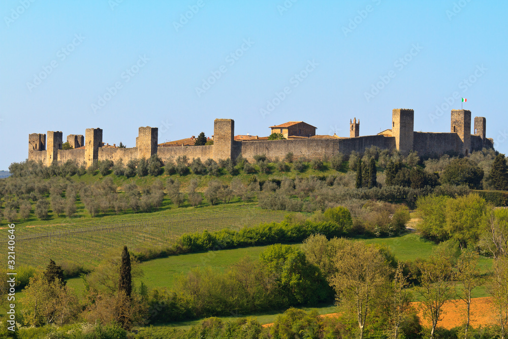 City of Monteriggioni near Siena, Tuscany, Italy